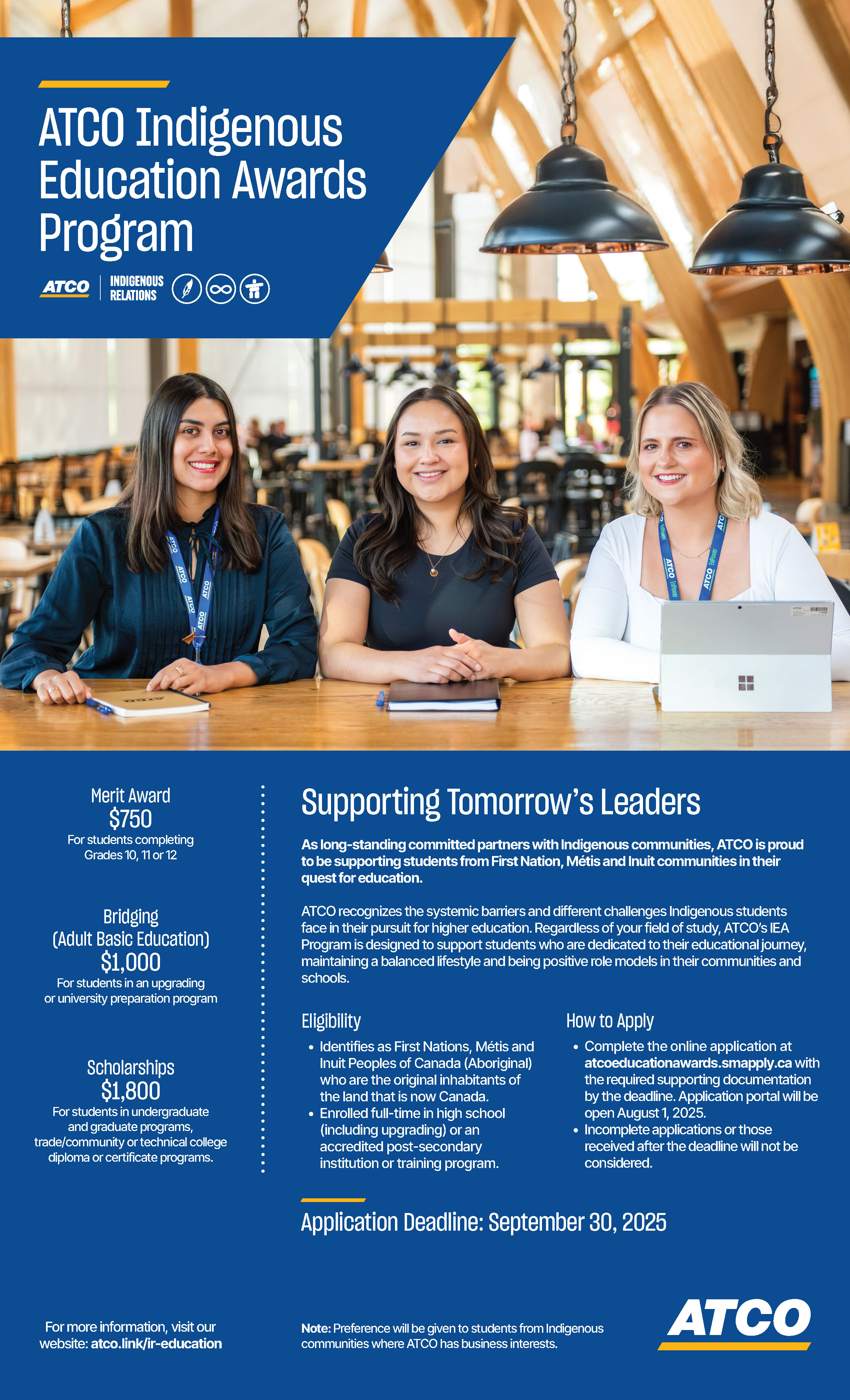 ATCO Indigenous Education Awards Program Poster