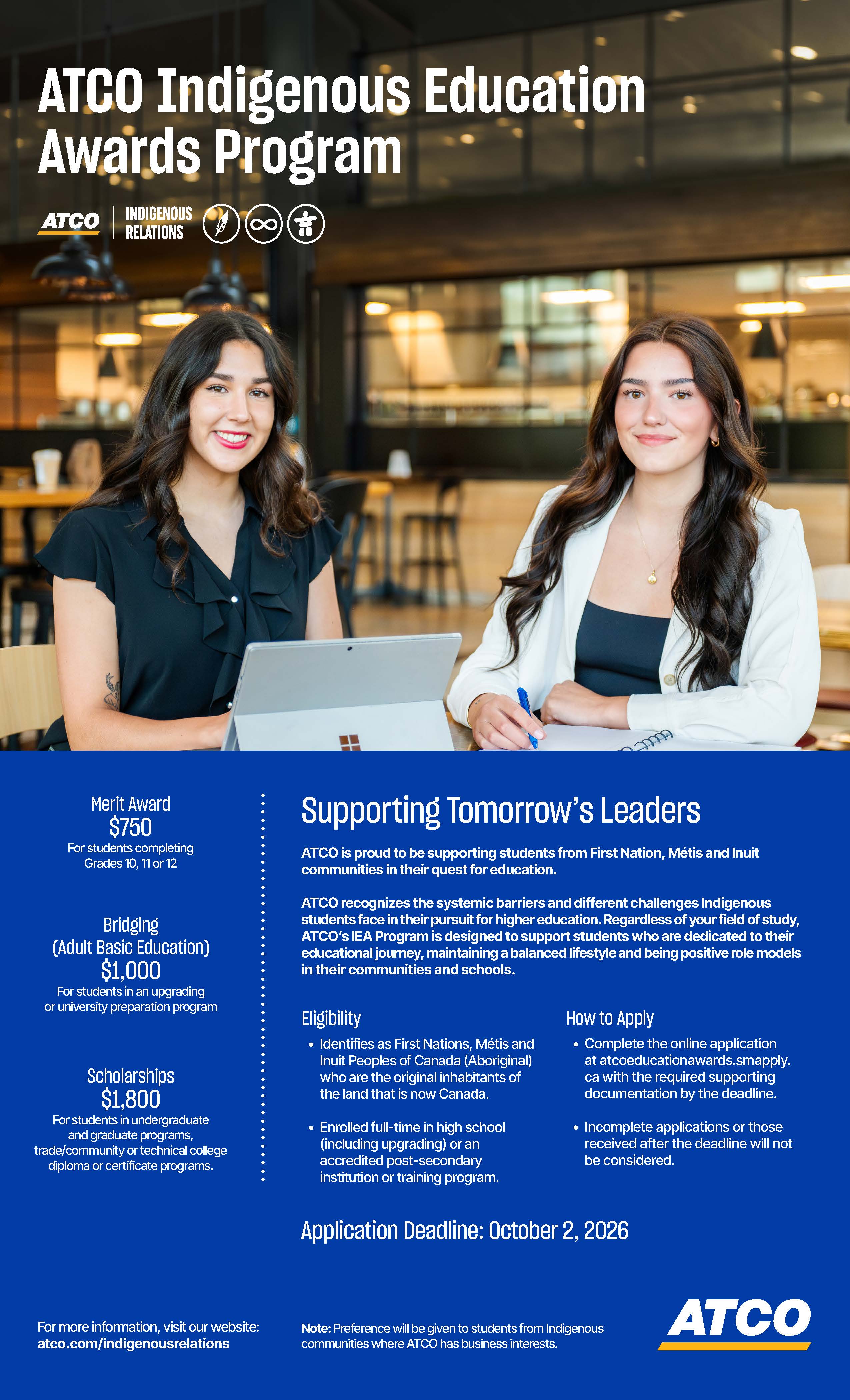 ATCO Indigenous Education Awards Program Poster