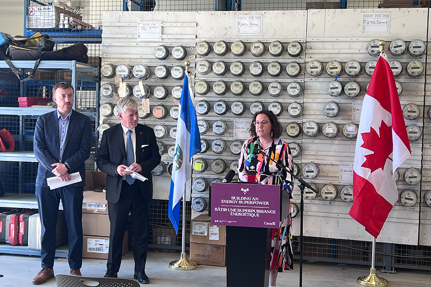 The Honourable Rebecca Alty, Minister of Crown-Indigenous Relations, Government of Canada speaking at the event