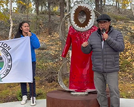 William Greenland, NWT Elder, Traditional Counsellor, Co-Founder of Arctic Indigenous Wellness Camp & MC of the Walk